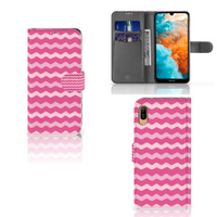 Huawei Y6 (2019) Telefoon Hoesje Waves Pink