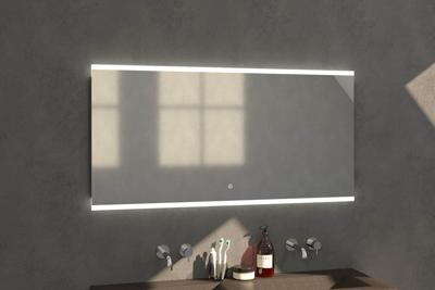 Sanituba Twinlight spiegel 140x70 met LED verlichting Aluminium Geborsteld Sanituba Twinlight spiegel 140x70 met LED verlichting Aluminium Geborsteld