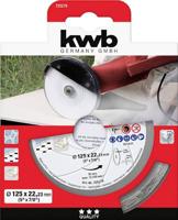 kwb 725270 Diamanten doorslijpschijf Diameter 125 mm Boordiameter 22.23 mm Tegels, Keramiek 1 stuk(s)