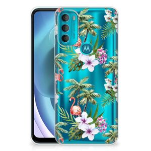 Motorola Moto G71 5G TPU Hoesje Flamingo Palms