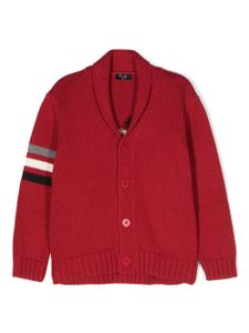 Il Gufo cardigan en maille intarsia - Rouge