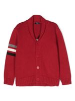 Il Gufo cardigan en maille intarsia - Rouge - thumbnail