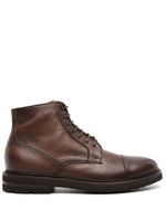 Henderson Baracco bottines en cuir à lacets - Marron