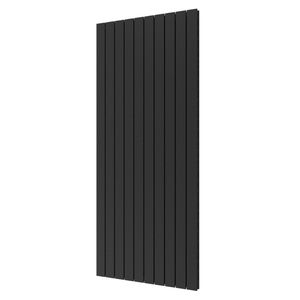 Designradiator Plieger Cavallino Retto Dubbel 1936 Watt Middenaansluiting 180x75,4 cm Black Graphite