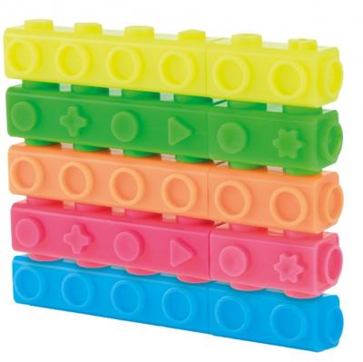 Toi Toys markeerstiften bouwstenen neon 5 stuks