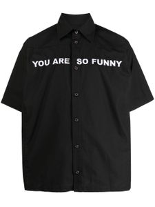 Natasha Zinko chemise You Are So Funny - Noir