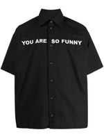 Natasha Zinko chemise You Are So Funny - Noir - thumbnail