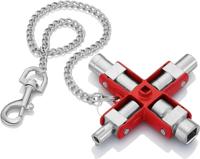 Knipex Universele sleutel voor alle standaard schakelkasten en afsluitsystemen 90 mm (zelfbedieningskaart/blister) 00 11 06