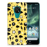 Silicone Back Case Nokia 7.2 | 6.2 Punk Geel