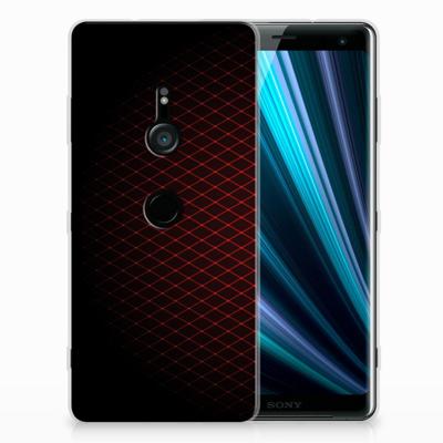Sony Xperia XZ3 TPU bumper Geruit Rood