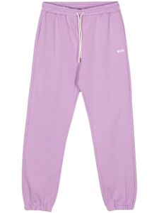 MSGM pantalon de jogging à logo imprimé - Violet