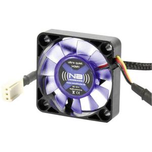 NoiseBlocker BlackSilent XM1 PC-ventilator Zwart, Blauw (transparant) (b x h x d) 40 x 40 x 10 mm