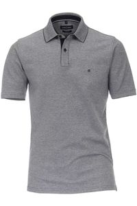 Casa Moda Casual Fit Polo shirt Korte mouw grijs/wit