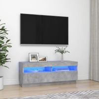 Tv-meubel met LED-verlichting 100x35x40 cm betongrijs - thumbnail