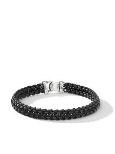 David Yurman bracelet chaine en argent sterling - Noir