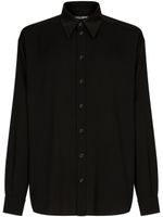 Dolce & Gabbana chemise à col pointu - Noir