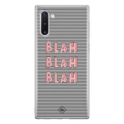 Samsung Galaxy Note 10 siliconen telefoonhoesje - Blah blah blah