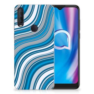 Alcatel 1S (2020) TPU bumper Waves Blue