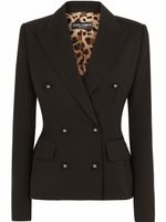 Dolce & Gabbana blazer en laine Dolce à boutonnière croisée - Noir