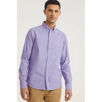 Scotch & Soda gestreept regular fit overhemd van biologisch katoen blauw/camel Scotch & Soda gestreept regular fit overhemd van biologisch katoen blauw/camel