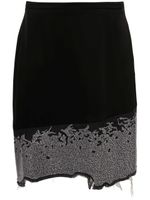 JW Anderson glitter-detail asymmetric skirt - Noir