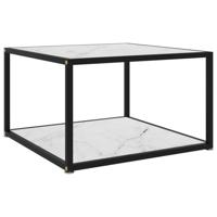 vidaXL Salontafel 60x60x35 cm gehard glas wit