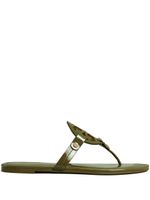 Tory Burch tongs Miller à plaque logo - Vert