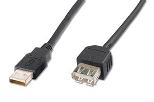 ASSMANN Electronic AK-300200-018-S USB-kabel 1,8 m USB 2.0 USB A Zwart