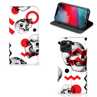 Mobiel BookCase Apple iPhone 11 Pro Skull Red - thumbnail