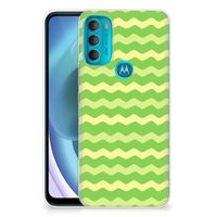 Motorola Moto G71 5G TPU bumper Waves Green