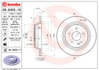 Remschijf BREMBO, Remschijftype: Massief, u.a. für Mercedes-Benz - thumbnail