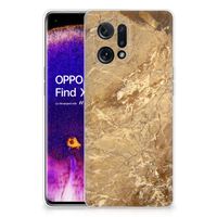 OPPO Find X5 TPU Siliconen Hoesje Marmer Creme