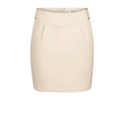 Morgan mini rok met plooien beige Morgan mini rok met plooien beige