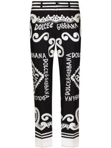 Dolce & Gabbana Marina logo-print trousers - Noir