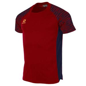 Stanno Bolt Voetbalshirt Rood Donkerblauw