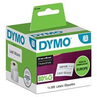 DYMO Authentieke LabelWriter kleine naambadgelabels | 41 mm x 89 mm | Zelfklevend | Rol van 300 gemakkelijk te verwijderen labels | Voor LabelWriter-labelmakers | Gemaakt in Europa