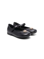 Versace Kids ballerines Heart Medusa en cuir - Noir - thumbnail