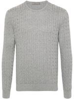 Corneliani pull en maille torsadée - Gris