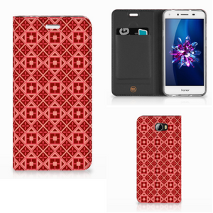 Huawei Y5 2 | Y6 Compact Hoesje met Magneet Batik Rood