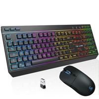 The G-Lab - TUNGSTEN EX Combo - Draadloze muis toetsenbord - Drievoudige verbinding 2,4 GHz/BT/bedraad - Gamer toetsenbord AZERTY FR, RGB & aangepaste macro's - Draadloze gamingmuis 6400DPI - PC/PS4