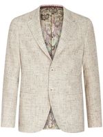 ETRO blazer en tweed à simple boutonnage - Tons neutres