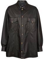 Balmain surchemise Lion en cuir - Noir - thumbnail