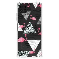 Samsung Galaxy A22 5G Case Anti-shock Flamingo Triangle - thumbnail