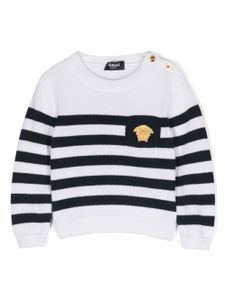 Versace Kids pull à rayures - Blanc