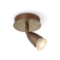 Home sweet home LED opbouwspot Curl Ø 11,5 cm - brons