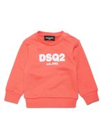 DSQUARED2 KIDS sweat en coton à logo imprimé - Rose