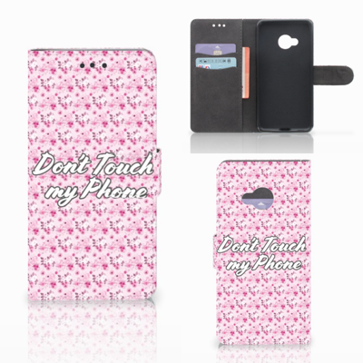 HTC U Play Portemonnee Hoesje Flowers Pink DTMP