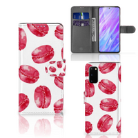 Samsung Galaxy S20 Book Cover Pink Macarons - thumbnail