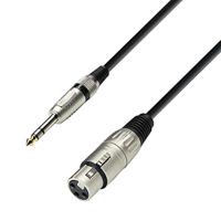 K3 BFV 0100 Microfoonkabel XLR vrouwelijk naar 6,3 mm jack stereo 1 m