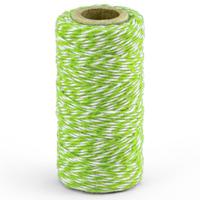 1x Groen/wit Bakkerstouw 50 Meter Hobby Materiaal - Baktouw/slagerstouw/bindtouw/keukentouw - Cadeaulint